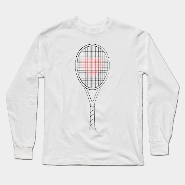 I Love Tennis B Long Sleeve T-Shirt by Worldengine